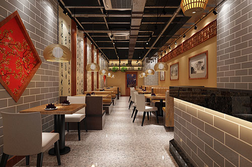 汕头传统中式餐厅餐馆装修设计效果图
