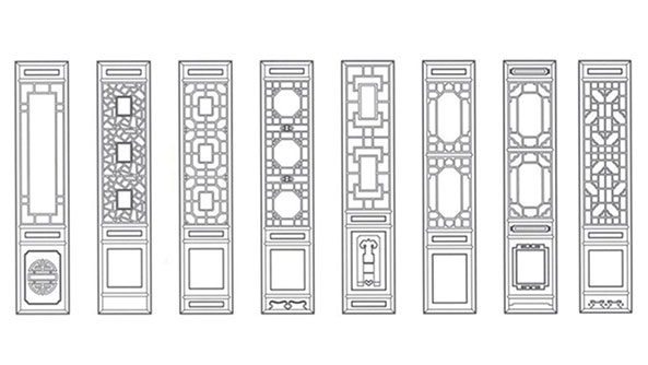 汕头喜迎门中式花格CAD设计图样式大全