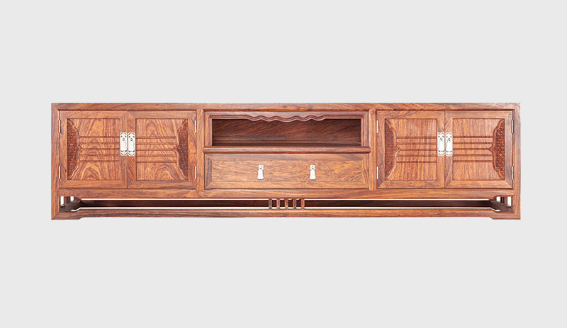 汕头刺猬紫檀电视柜低柜现代中式全实木电视柜客厅高低柜