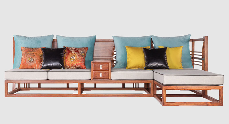 汕头中式家居装修实木沙发组合家具效果图